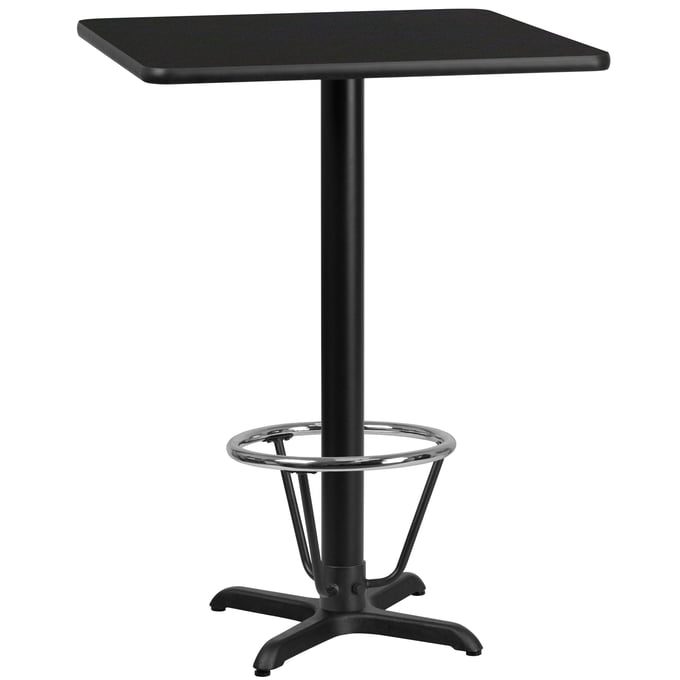 Flash Furniture Black 24 Square Laminate Table FLF-XUBLKTB2424-T2222B3CFRGG