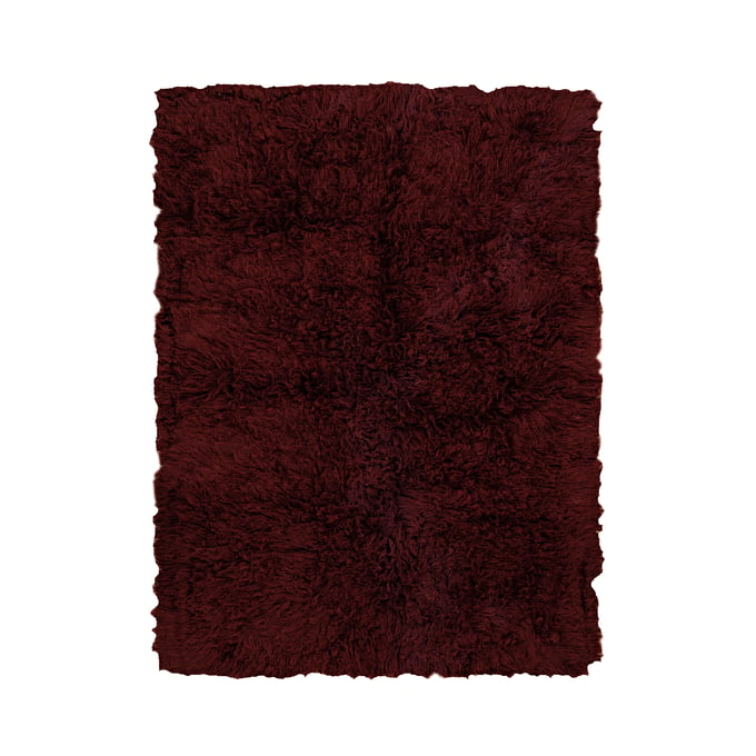 Linon 3A Flokati 2000gr Burgundy Rug - 144x108 LN-FLK-3AM0391