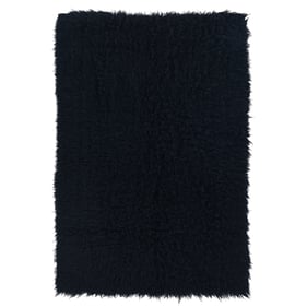 Linon New Flokati 1400grams Black Rug - 51x28