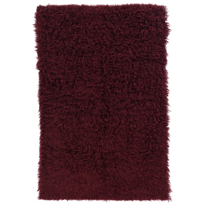 Linon New Flokati 1400grams Burgundy Rug - 96x60 LN-FLK-NFMB58