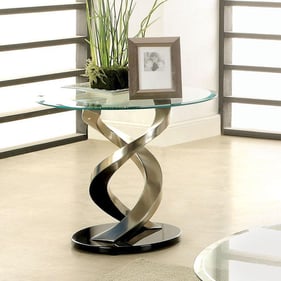 Furniture of America Nova Satin Plated Black End Table