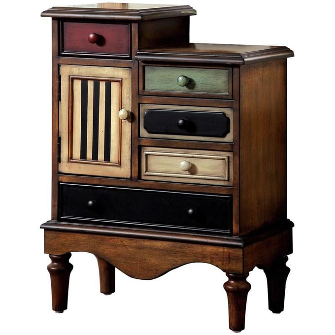 Furniture of America Neche Multi Antique Walnut Accent Chest FOA-CM-AC145