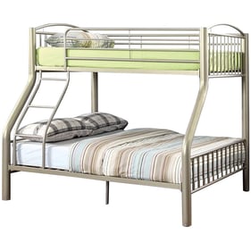 Furniture of America Lovia Metallic Gold Twin Over Full Bunk Bed