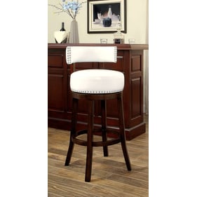 2 Furniture of America Shirley White 29 Inch Bar Stools