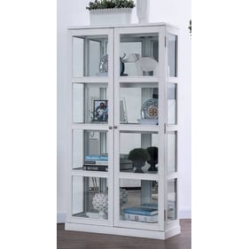 Furniture of America Vilas White Curio Cabinet