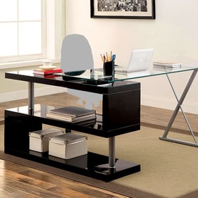 Furniture of America Bronwen Black Computer Desk