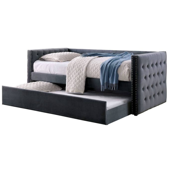 Furniture of America Susanna Gray Trundle Daybed FOA-CM1739GY-BED