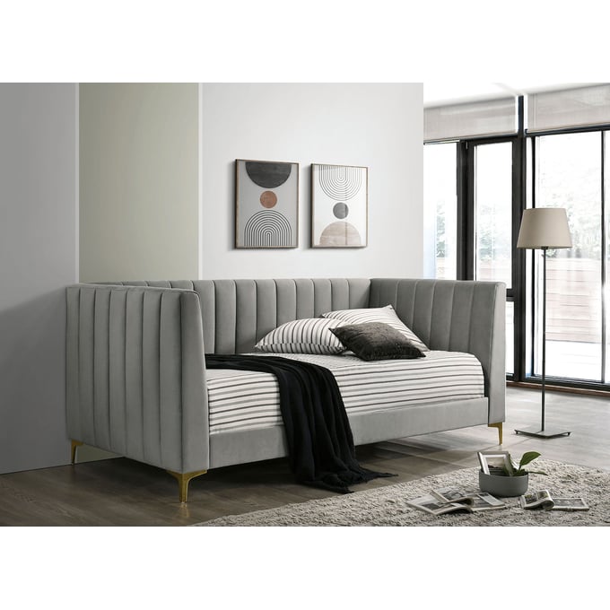 Furniture of America Neoma Light Gray Twin Daybed FOA-CM1930LG-BED