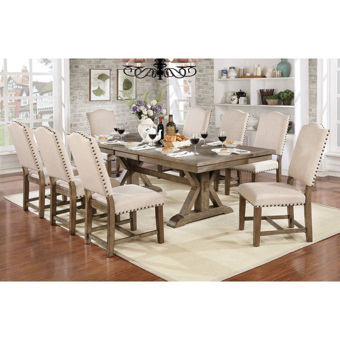 Furniture of America Julia 9pc Dining Room Set FOA-CM3014T-9PC