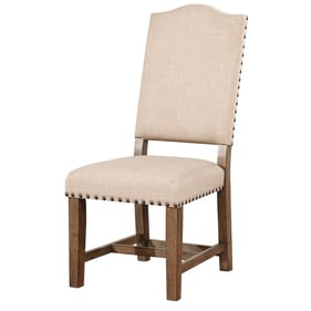 2 Furniture of America Julia Light Oak Beige Side Chairs