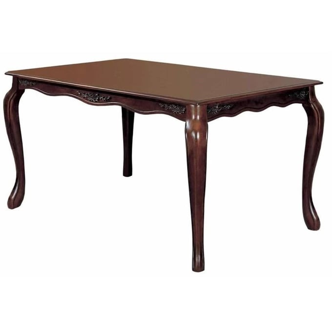 Furniture of America Townsville Dark Walnut 60 Inch Dining Table FOA-CM3109T