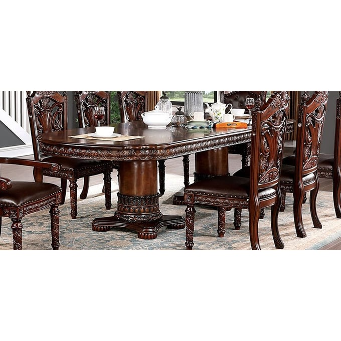 Furniture of America Canyonville Brown Cherry Dining Table FOA-CM3144T-TABLE