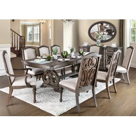 Furniture Of America Arcadia Natural Tone 9pc Dining Room Set