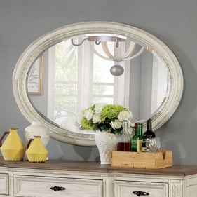 Furniture Of America Arcadia Antique White Oval Mirror