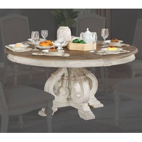 Furniture Of America Arcadia Antique White Round Dining Table