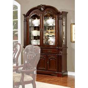 Furniture of America Elana Brown Cherry Hutch and Buffet