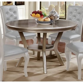 Furniture of America Amina Champagne Round Dining Table