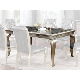 Furniture of America Amina Champagne 66 Inch Dining Table