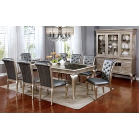 Furniture of America Amina Champagne 9pc Dining Room Set