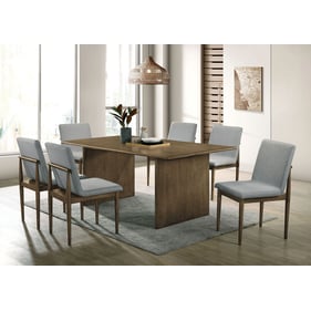 Furniture Of America St Gallen Natural Tone Light Gray 7pc Dining Room Set