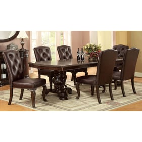 Furniture of America Bellagio Leatherette 7pc Dining Room Set