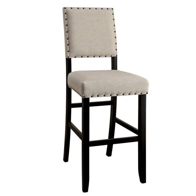 2 Furniture of America Sania Bar Chairs FOA-CM3324BK-BC-2PK