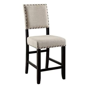 2 Furniture of America Sania Beige Counter Height Chairs