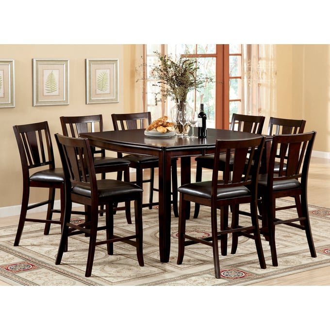 Furniture Of America Edgewood 9pc Counter Height Set FOA-CM3336PT-9PC