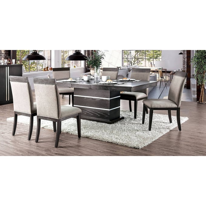 Furniture of America Modoc Espresso 7pc Dining Table Set FOA-CM3337T-7PC