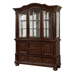 Furniture of America Alpena Brown Cherry Hutch and Buffet