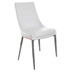 2 Furniture of America Izzy Silver White Side Chairs