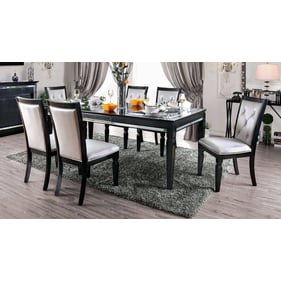 Furniture of America Alena Black 7pc Dining Room Set