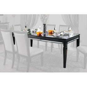 Furniture of America Alena Black Silver Dining Table