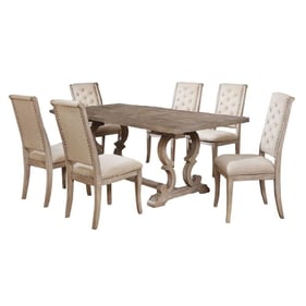 Furniture of America Patience Rustic Natural 7pc Dining Room Set