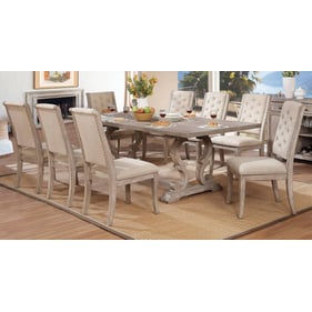 Furniture of America Patience Rustic Natural 9pc Dining Room Set