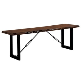 Furniture of America Dulce Walnut Black Bench