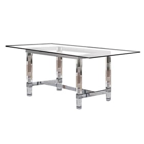 Furniture of America Casper Chrome Dining Table