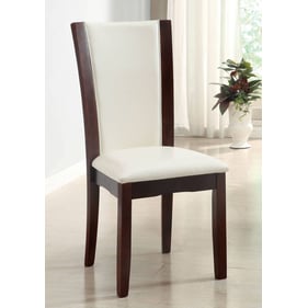 2 Furniture of America Manhattan Dark Cherry White Side Chairs