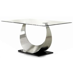 Furniture of America Orla Silver Black Dining Table