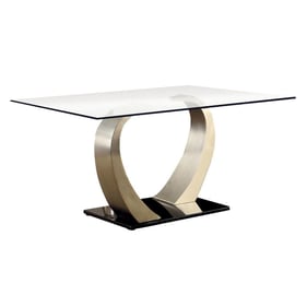 Furniture of America Nova Silver Black Dining Table