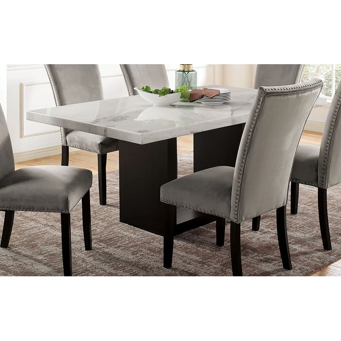 Furniture of America Kian White Black Dining Table FOA-CM3744T-TABLE