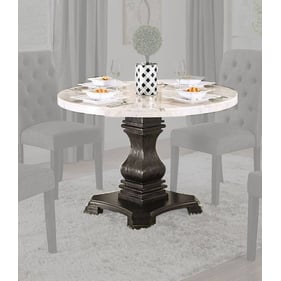 Furniture Of America Elfredo White Antique Black Round Table