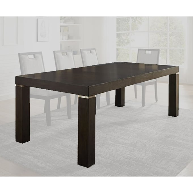 Furniture of America Caterina Dark Walnut 18 Inch Leaf Dining Table FOA-CM3784T