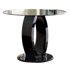 Furniture of America Lodia Black Round Counter Height Table