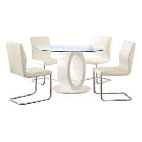 Furniture Of America Lodia White 5pc Dining Room Set