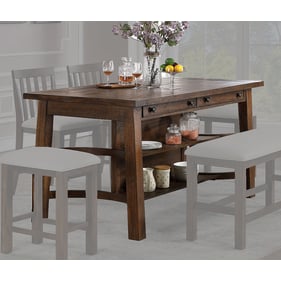 Furniture of America Fredonia Rustic Oak Counter Table