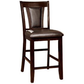 2 Furniture of America Brent Dark Cherry Espresso Counter Height Chairs