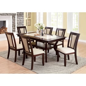 Furniture of America Brent Ivory 7pc Dining Room Set