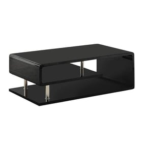 Furniture of America Ninove Black Chrome Coffee Table