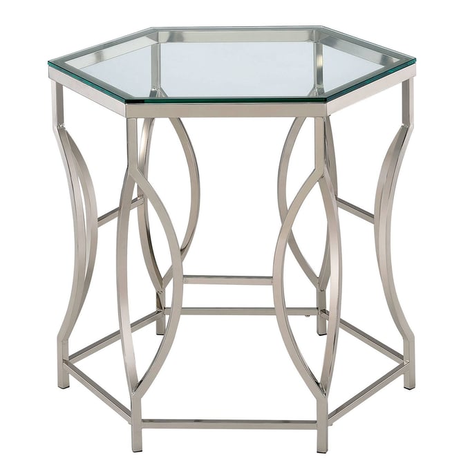 Furniture of America Zola Chrome End Table FOA-CM4160E